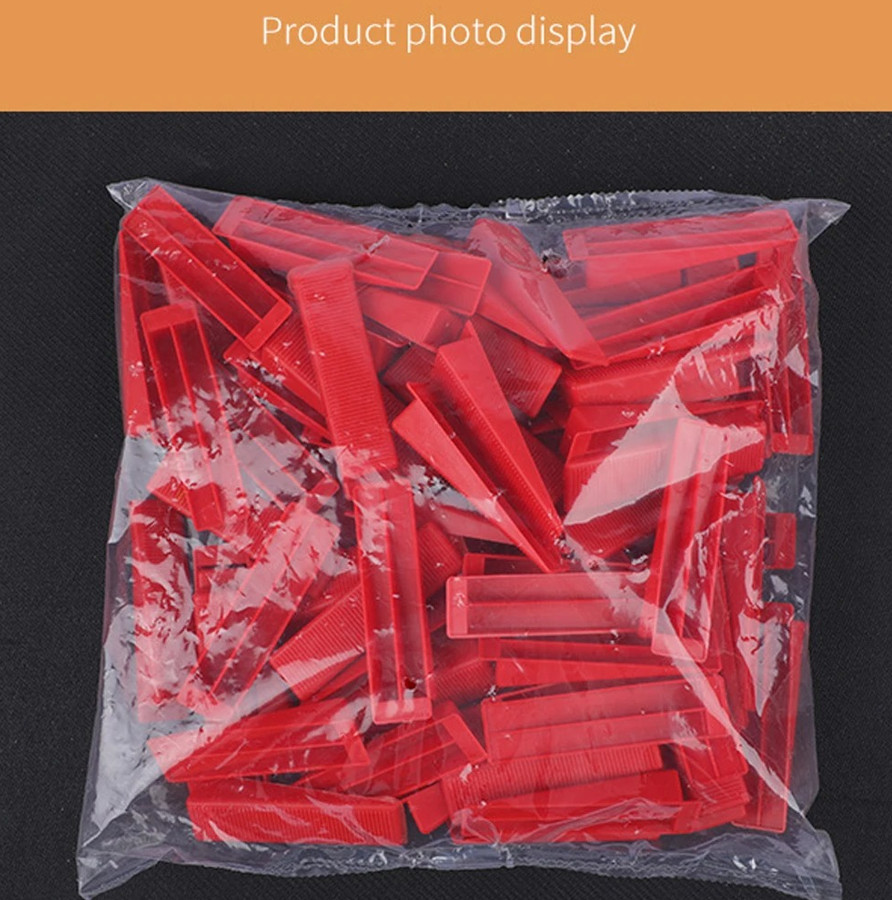 50pcs Reusable Tile Leveling Wedges Clips for Ceramic Wall & Floor Tiling – NEW