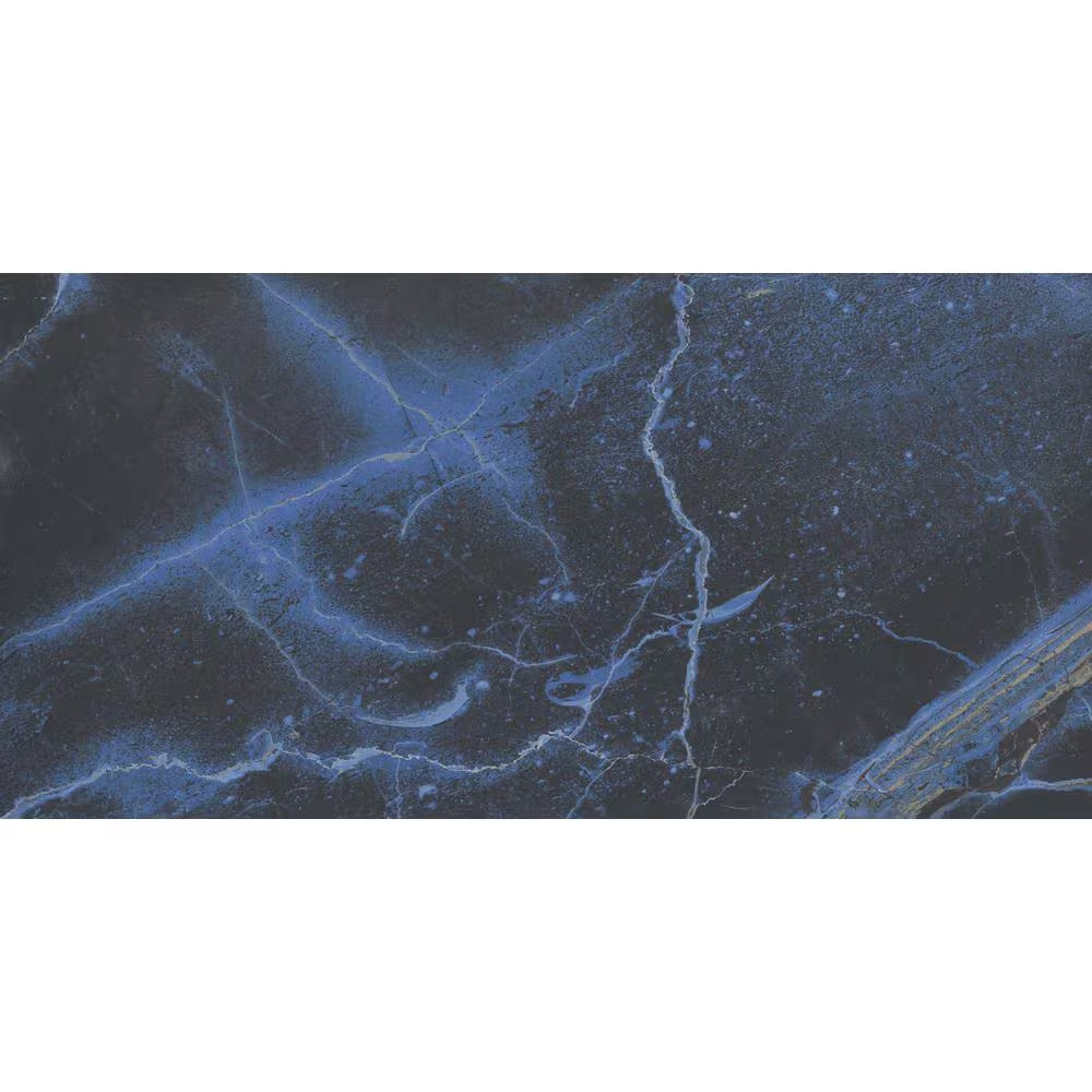 Parkview Blue 11.81 In. X 23.62 In. Polished Porcelain Field Tile