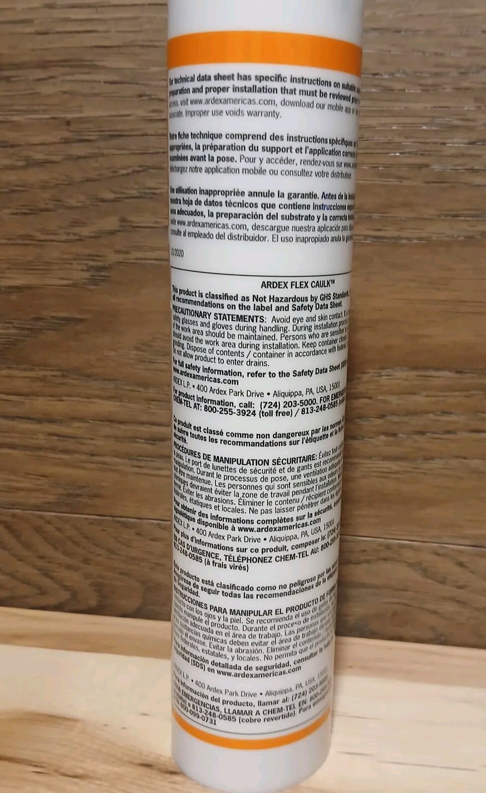 ARDEX FLEX CAULK Siliconized Acrylic COLOR Caulk POLAR WHITE