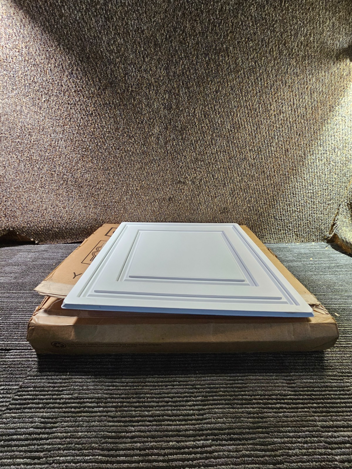 (QTY 40) Ceilume V1-STRATF-22WTO 2-ft x 2-ft Stratford PVC Drop Ceiling Tile