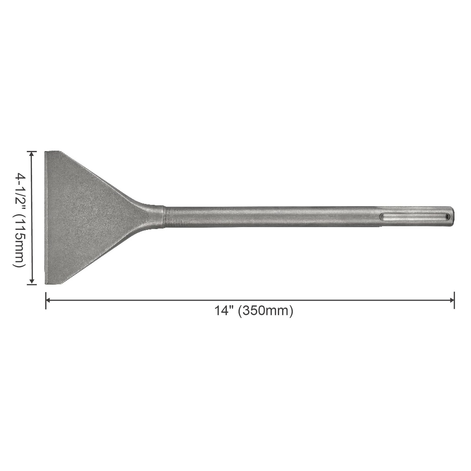 4-1/2 Inch Wide Tile & Thinset Scaling Chisel SDS-Max Shank 4.5″ x 14″ Thinse…