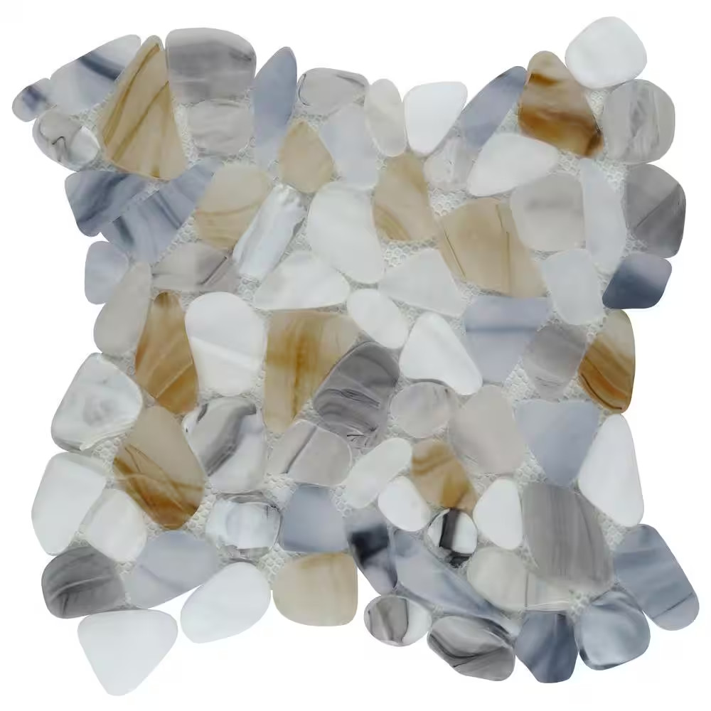 Hydra Frosted Seaglass 11.81 X 11.81 Glass Mosaic (0.97 Sq. Ft. per Sheet)