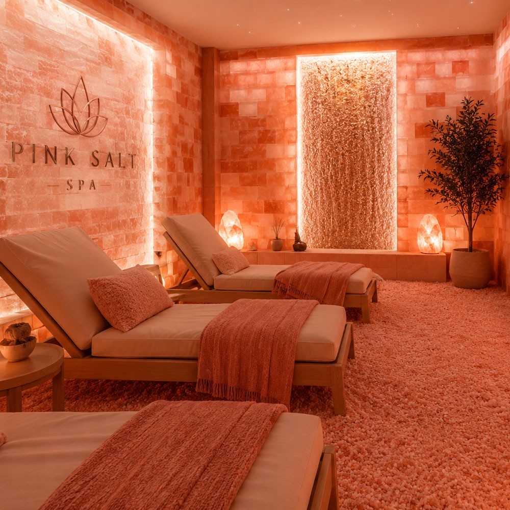 Natural Himalayan White Salt Tiles 8″ x 4″ x 1″ Pack of 10 Sauna Spa Wall Bricks