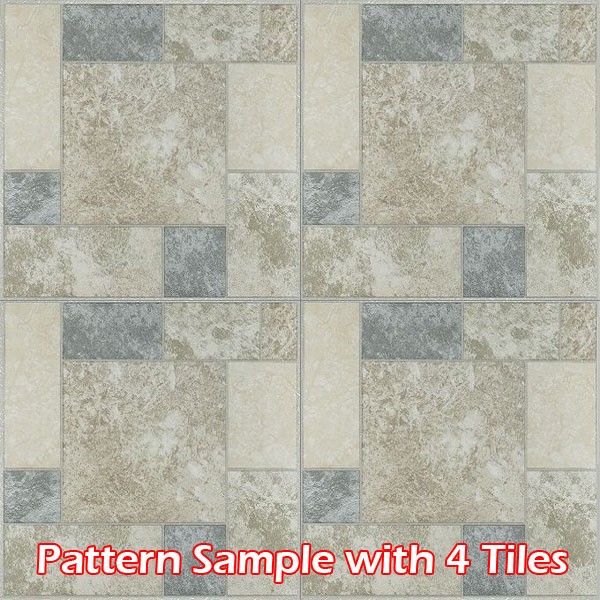 white GREY beige MARBLE self STICK adhesive VINYL floor TILES – 20 Pcs 12″ x 12″