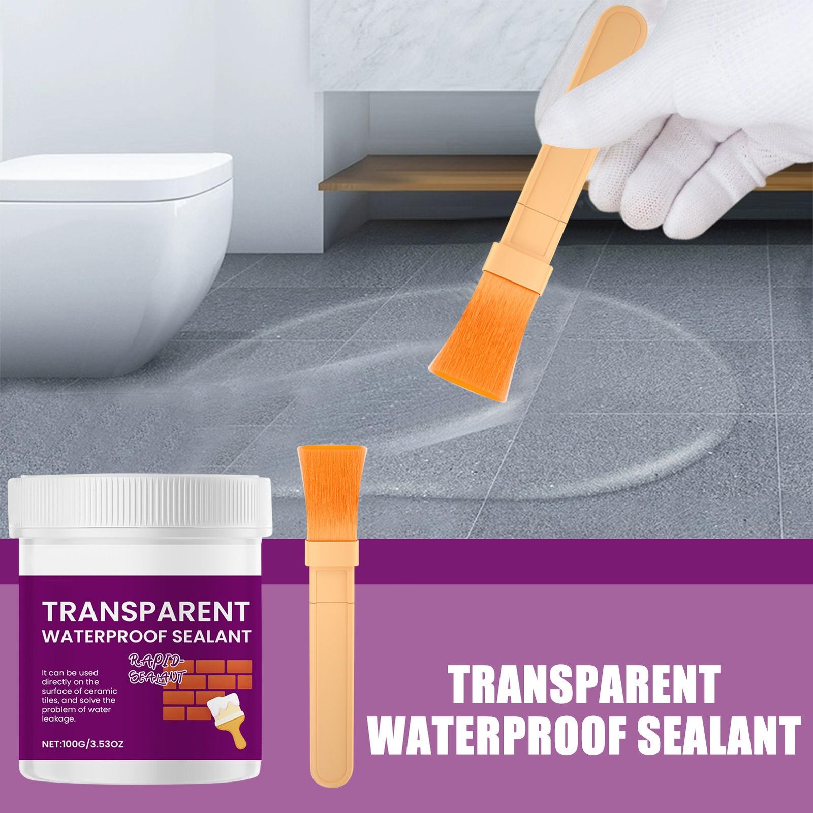 Invisible Waterproof Agent -Transparent Waterproof Insulating Sealant With Brush