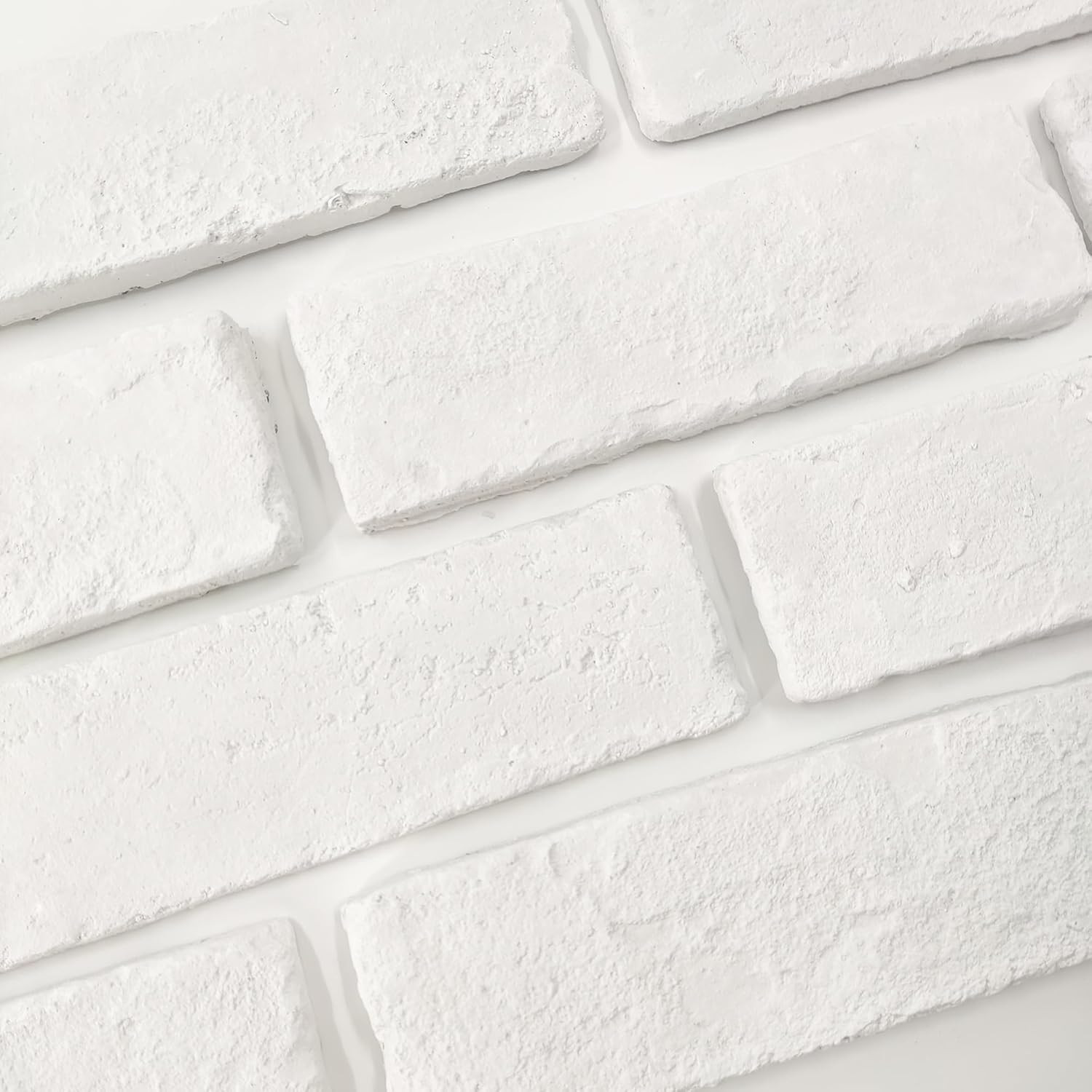 40 Pcs White Thin Brick Veneers for Interior and Exterior Wall Decor (7 Sq.Ft)