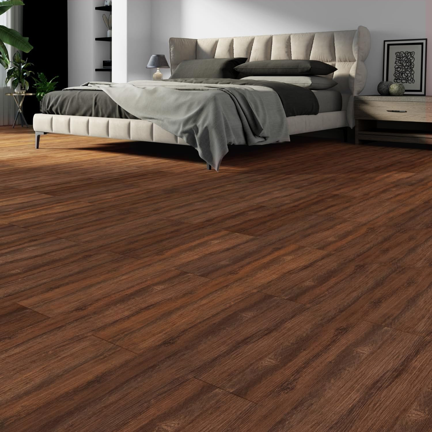 Peel and Stick Vinyl Flooring 36 Pack 54 Sq.Ft, Waterproof Vinyl Flooring Peel a