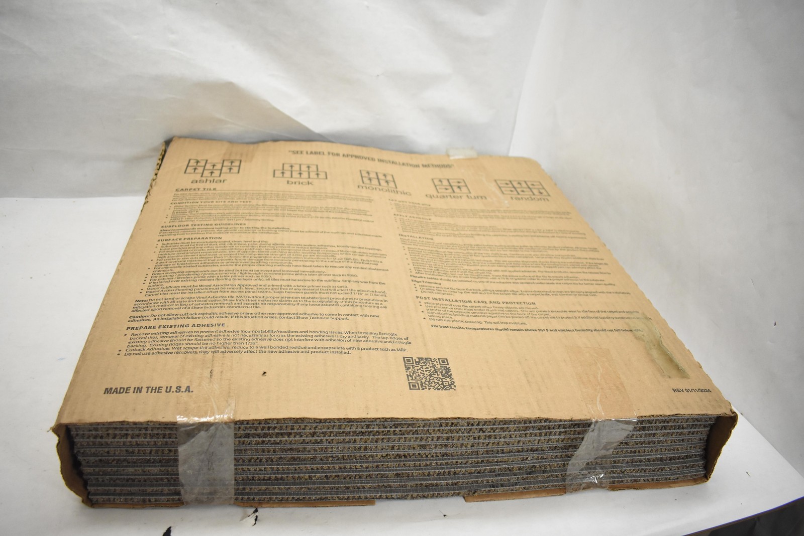 Shaw Contender 24″ x 24″ Glue Down Commercial Carpet Tile Made in USA CASE