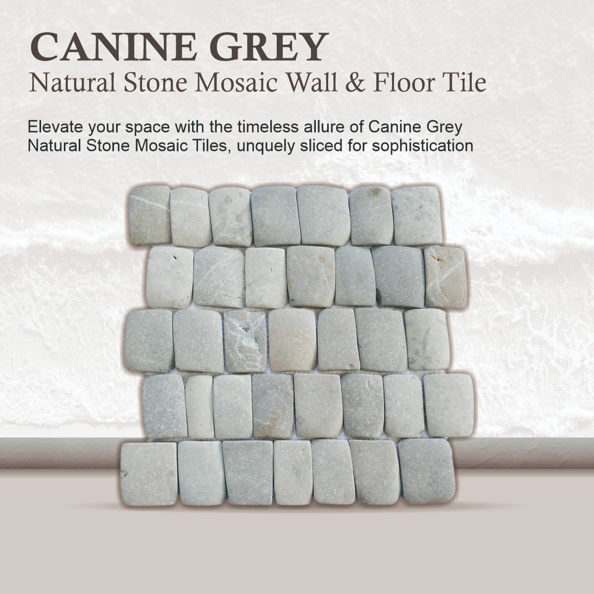 Canine Grey Natural Stone Mosaic Wall & Floor Tile ($16.8/SqFt)