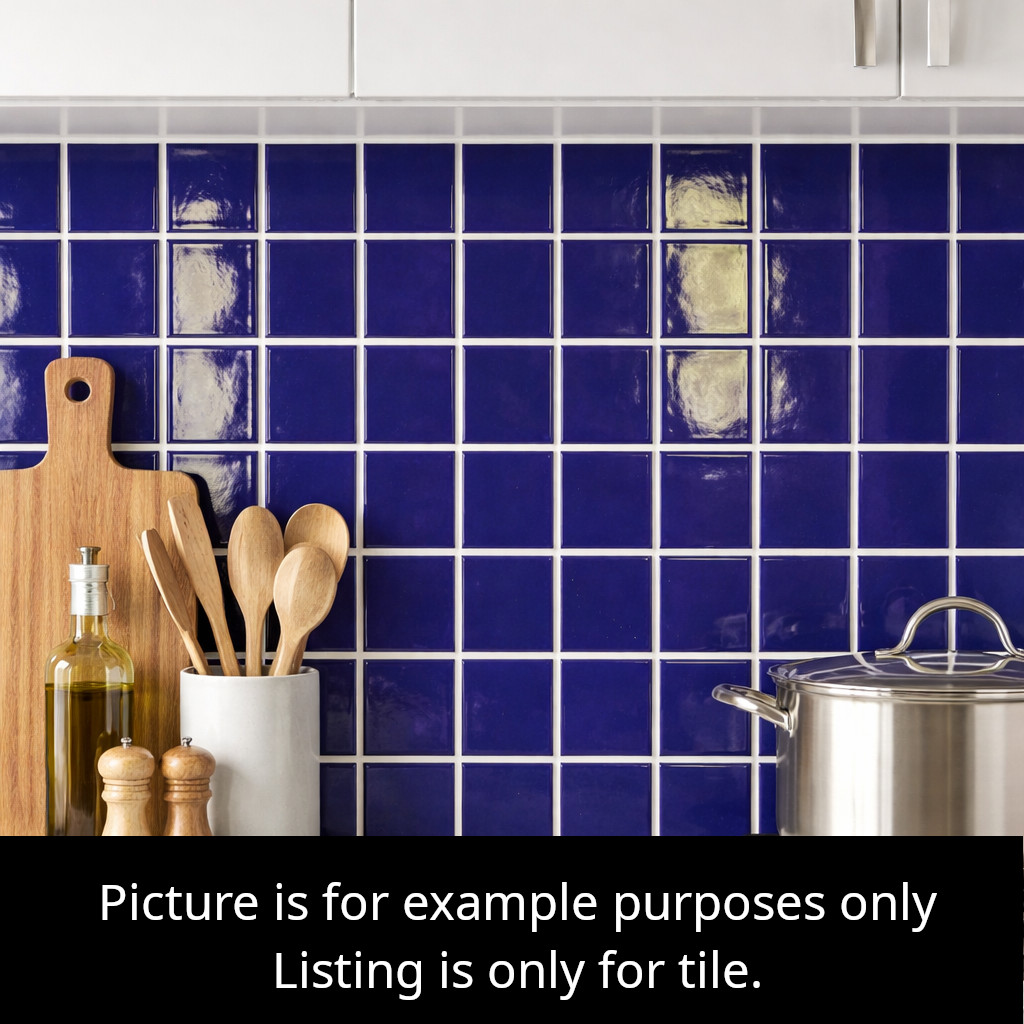 Dark Blue Glossy Wall Tile 2×2 Kitchen Bathroom Remodel Ceramic C# L22 10 SQ FT