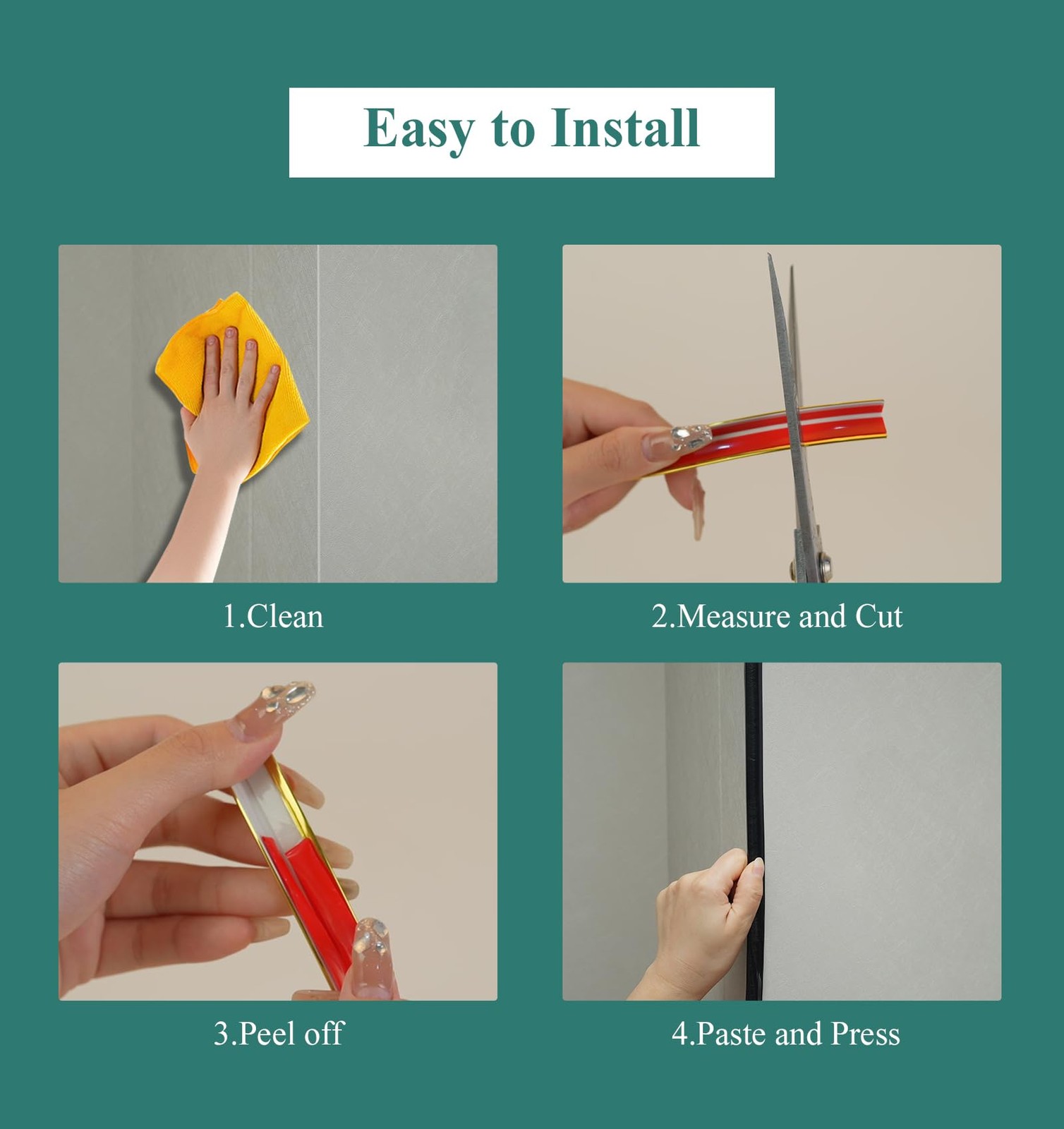 Peel and Stick Vinyl Corner Trim， 20FT L-Shape Tile outside Corner Molding Vinyl
