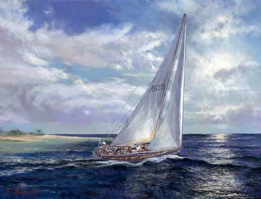 Sailboat Accent & Decor Tile Nenad Mirkovich Nautical Art NMA072AT