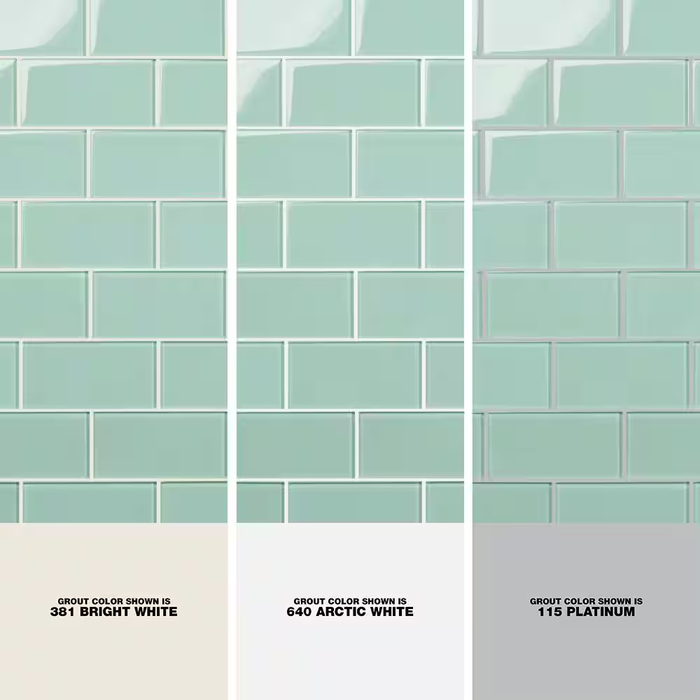 Contempo Spa Green Polished 3 In. X 6 In. X 8 Mm Glass Subway Tile (32 Pieces 4