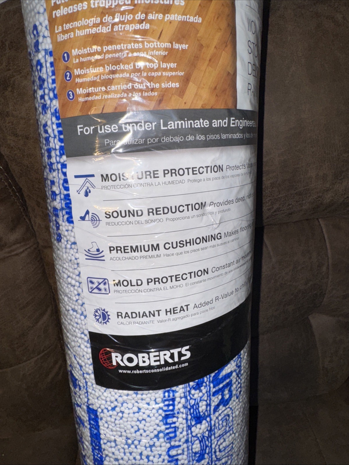 AirGuard 100 Sq. Ft. Underlayment With Microban Laminate Engineered Wood Floors