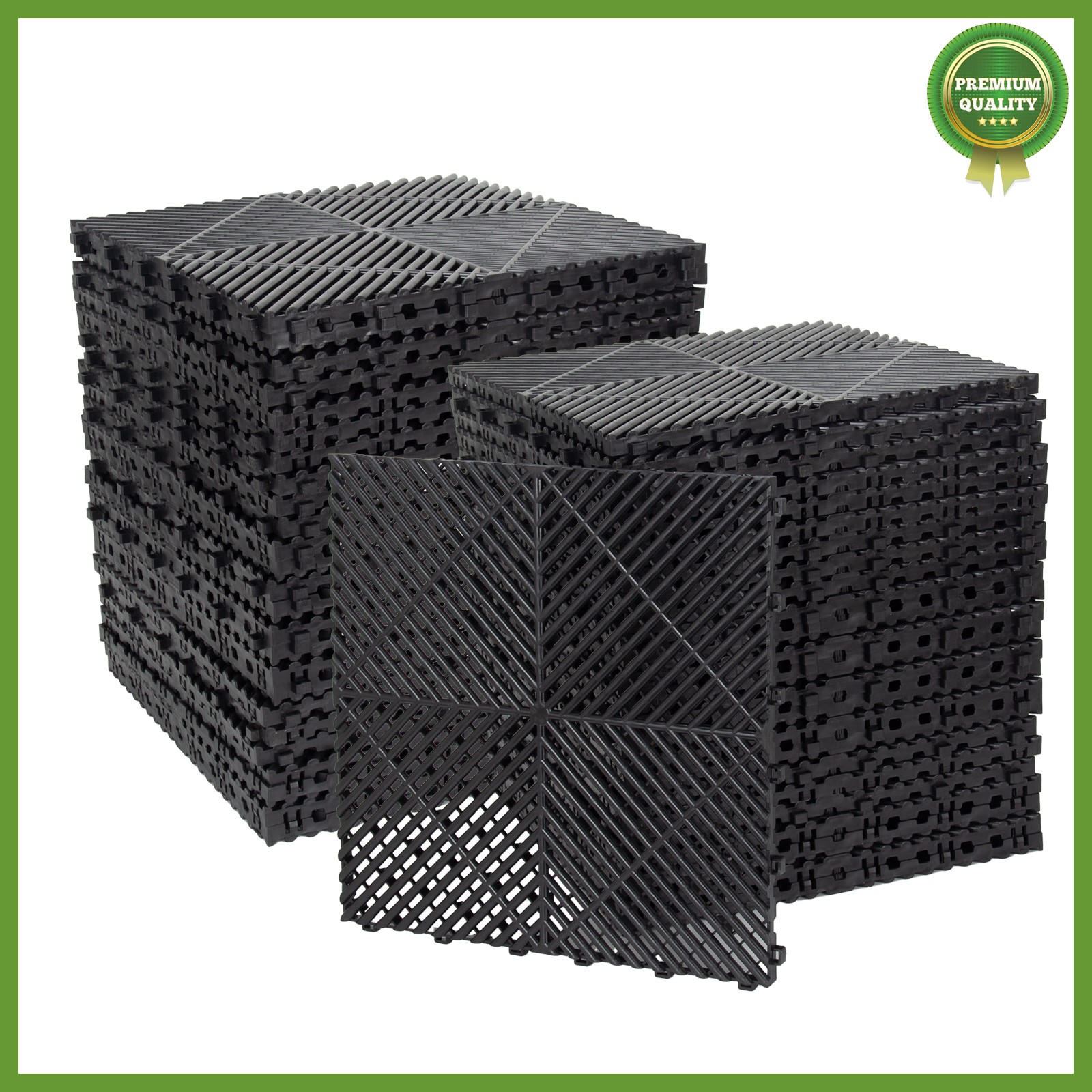 15.75”x15.75” Garage Tiles Interlocking Tiles Gym Flooring Mats 50PCS Tiles