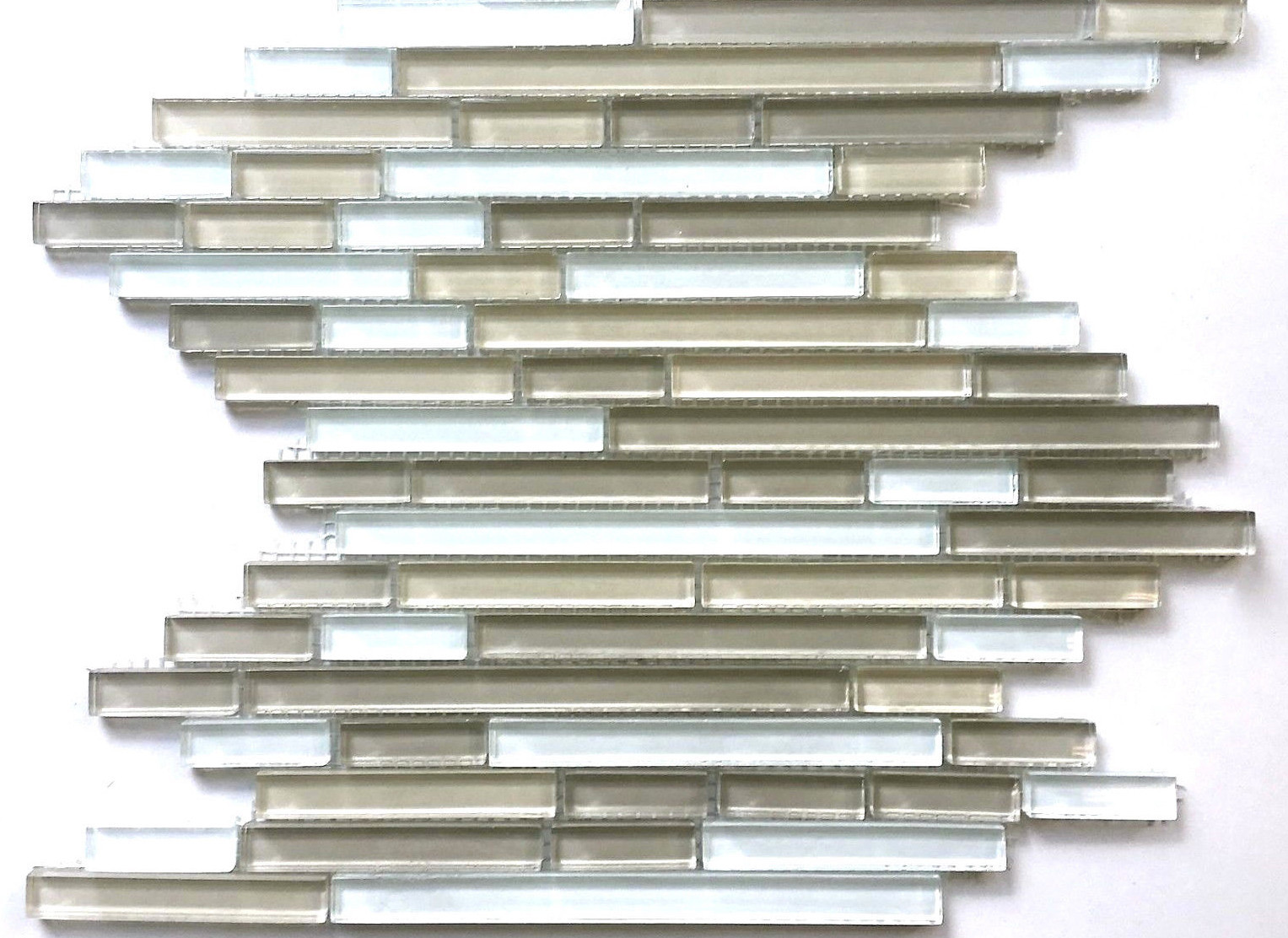 SantaMonica 12″x12″ Matchstick Glass Mosaic Tile Shiny Finish Backsplash Shower