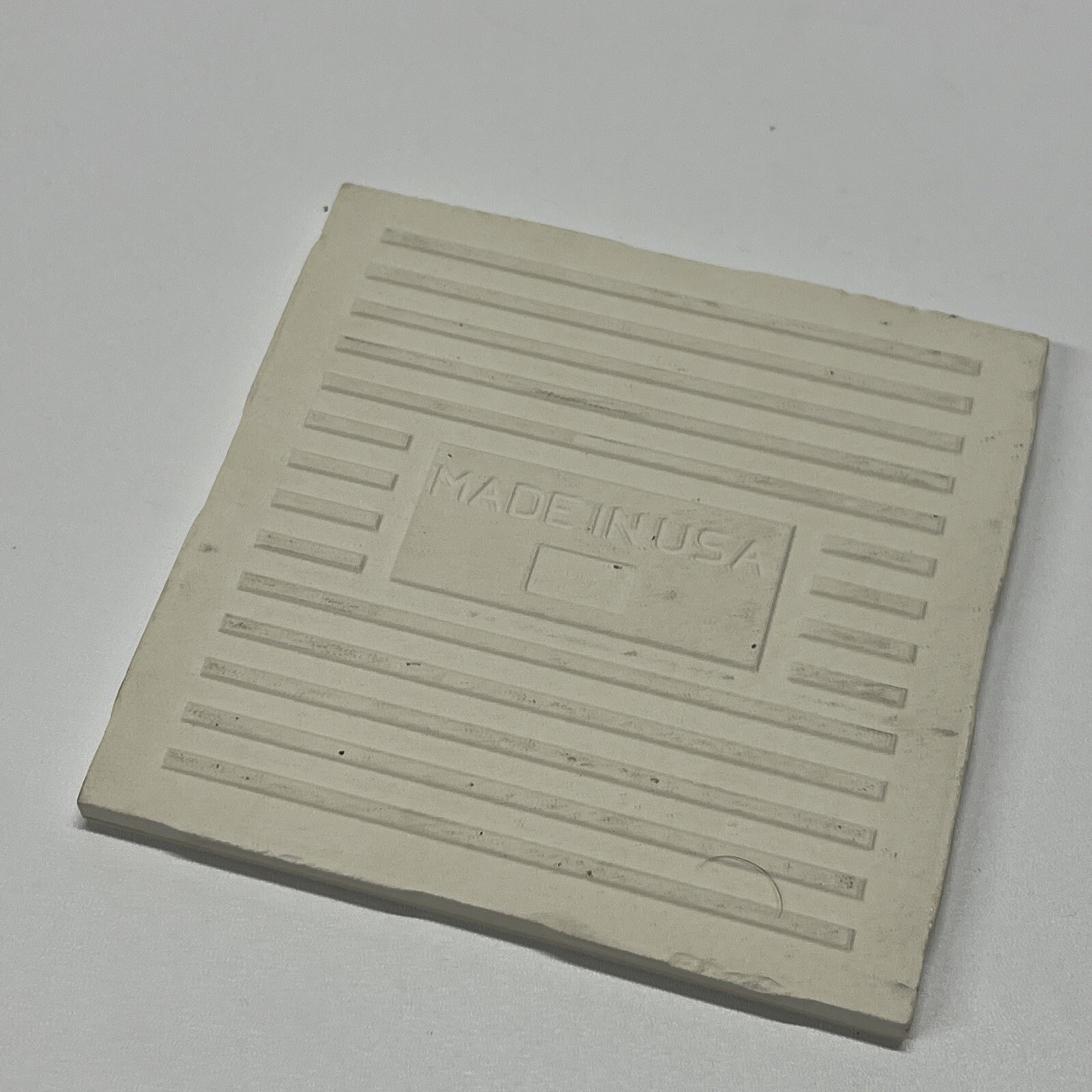 Light Tan Ceramic Tile 4 1/4 Vintage FT Mid Century Modern 4×4 Oyster White