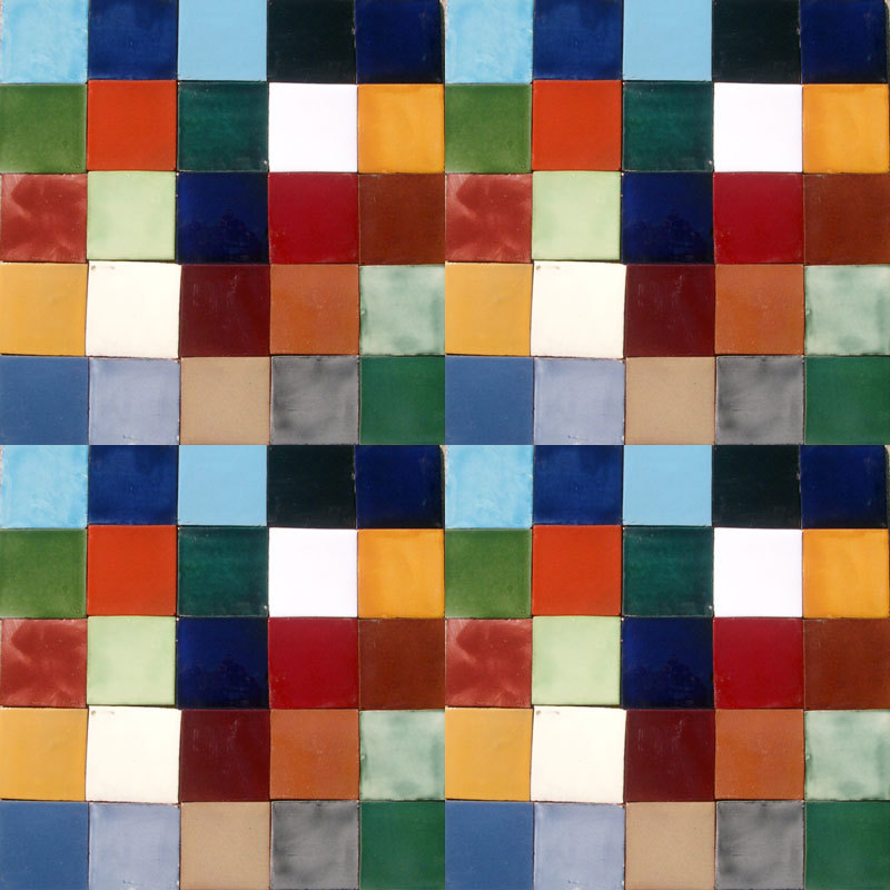 100 MEXICAN TILES SOLID COLORS HANDMADE MEXICO CERAMIC ART TALAVERA 4×4 #002