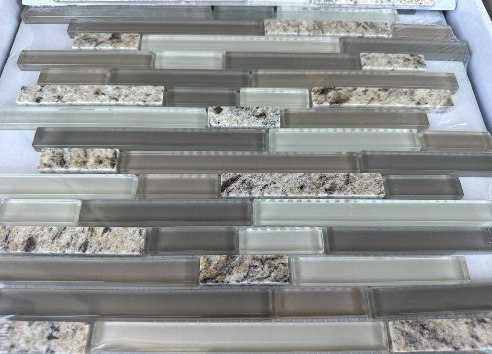 Desert Gold Granite Stone & Glass Mosaic