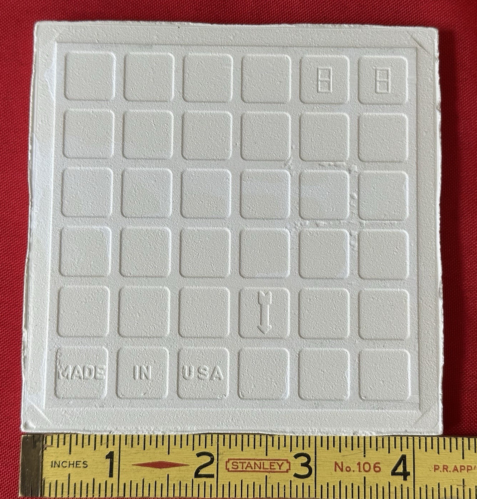 1 pc. Gloss – Bright – White: 4-1/4″ Ceramic Tile by Monarch Tile Co. USA, New