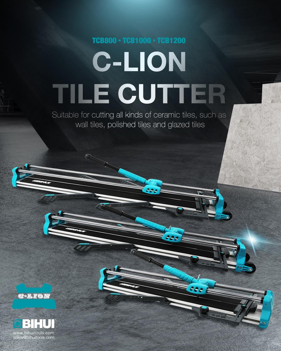 BIHUI C-Lion Manual Tile Cutter w/LED Light