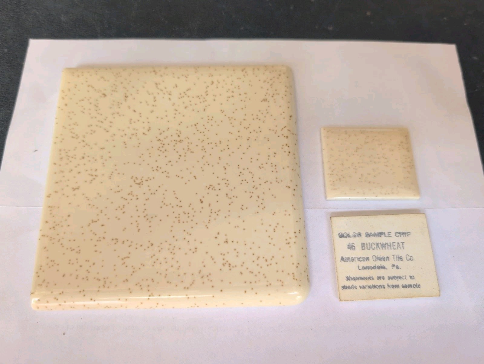 1 piece 4 1/4″ Ceramic Tile 46 Buckwheat Bullnose SCRL4449 American Olean