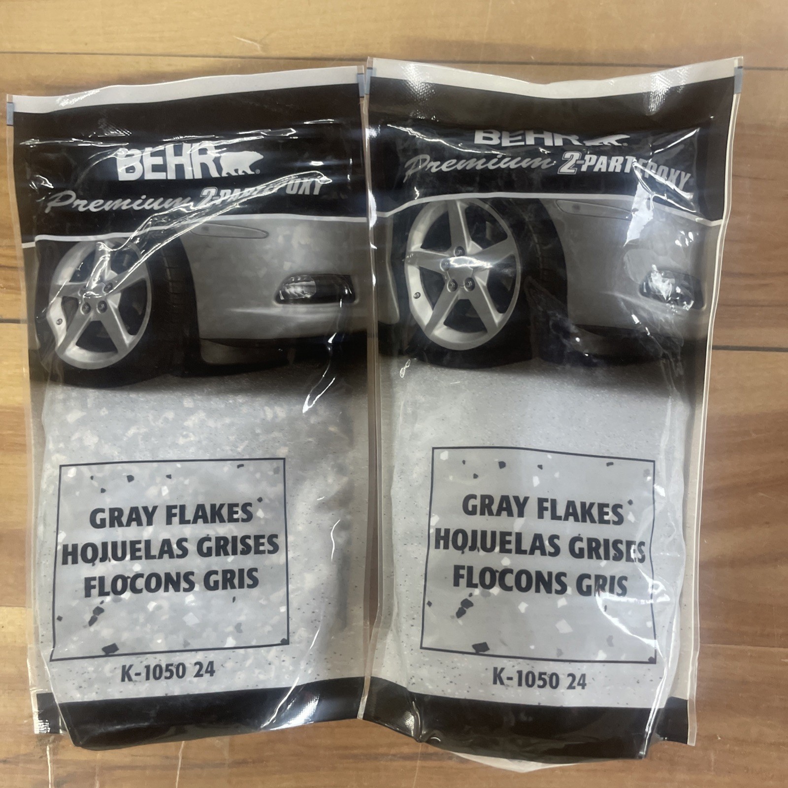 2 Bags BEHR Brand Grey Flakes Additive Concrete Floor Granite / Terrazzo Floor