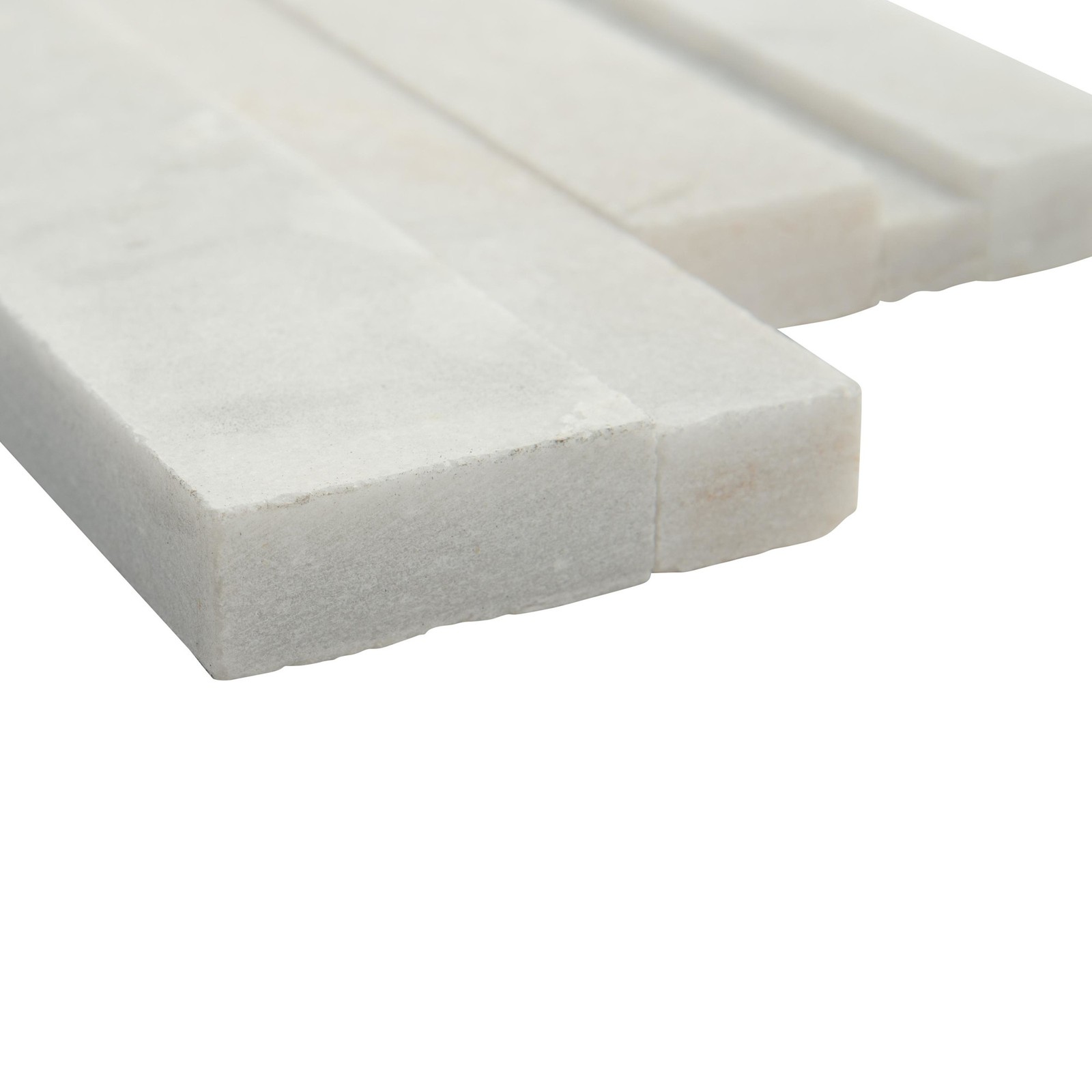 Ackland AKPLPM6X18HCR-3D-CA 6 in. x 18 in. Honed Marble Stacked – Glacier Gris
