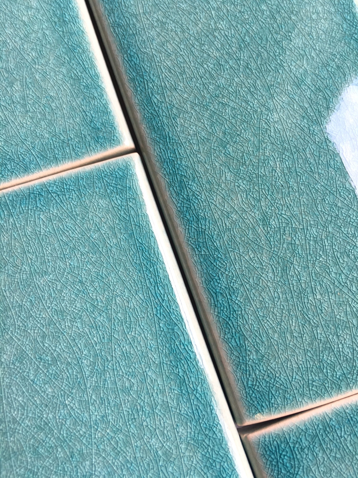 3×6 Turquoise Handmade Glossy Finish Crackled Ceramic Tile Backsplash (1 SF)