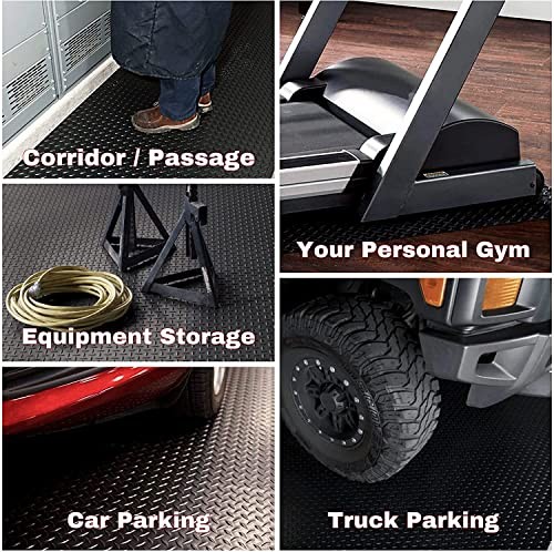 5 x 10 Ft Premium Garage Floor Mat, Solid 2.8mm 120″L x 60″W x 0.1″Th