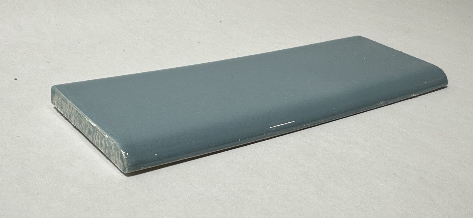 5 Vintage Blue Ceramic Tile Edge Rounded MCM Subway Square Shower Kitchen Bath