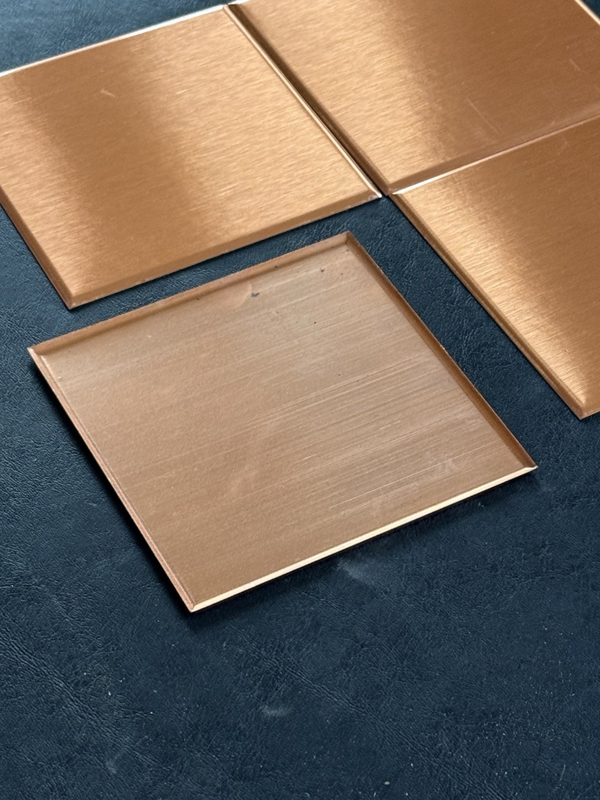 COPPER Square Tile 4×4 inch Vintage Smooth Brushed Kitchen Bathroom Backsplash