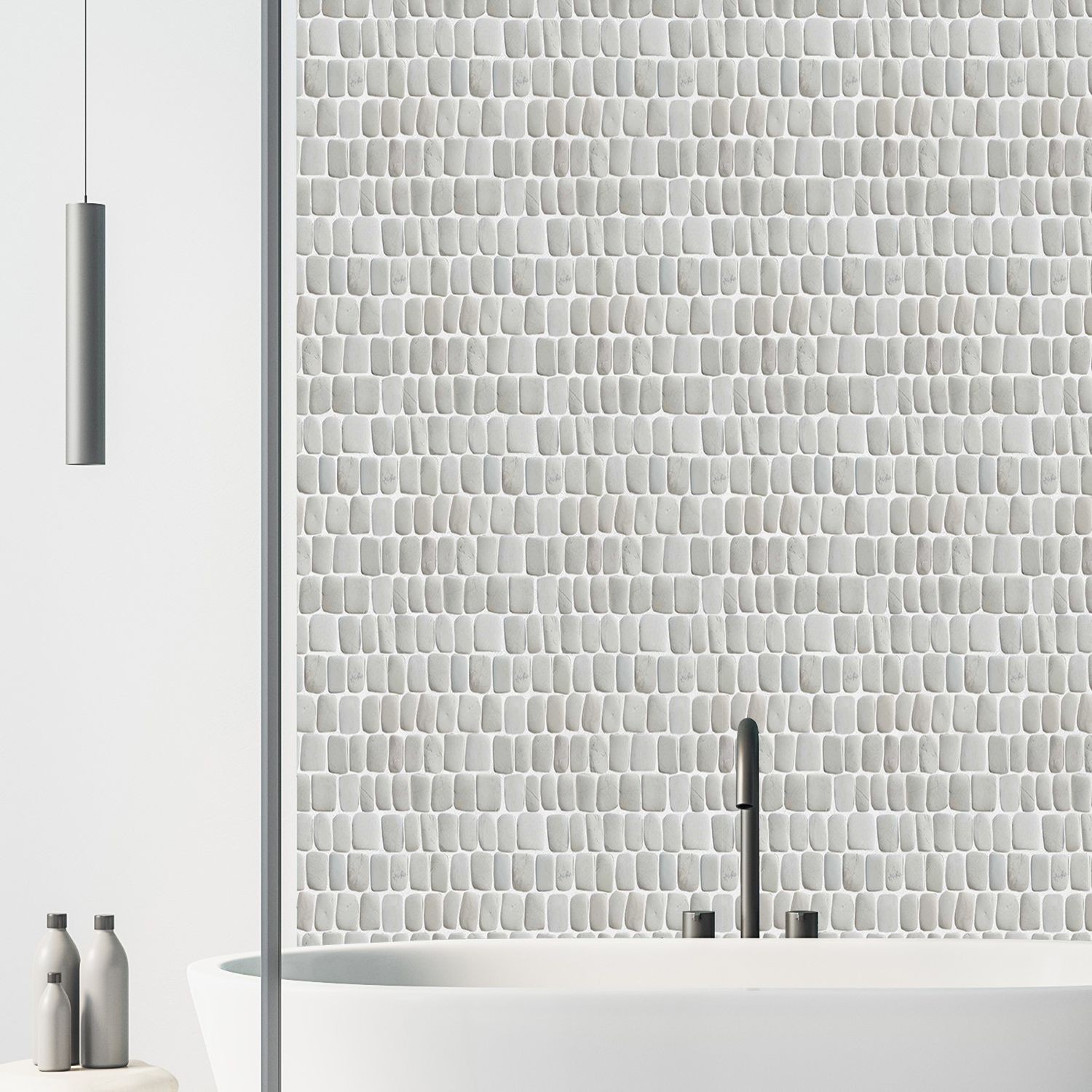 Canine White Natural Stone Mosaic Wall & Floor Tile ($16.8/SqFt)