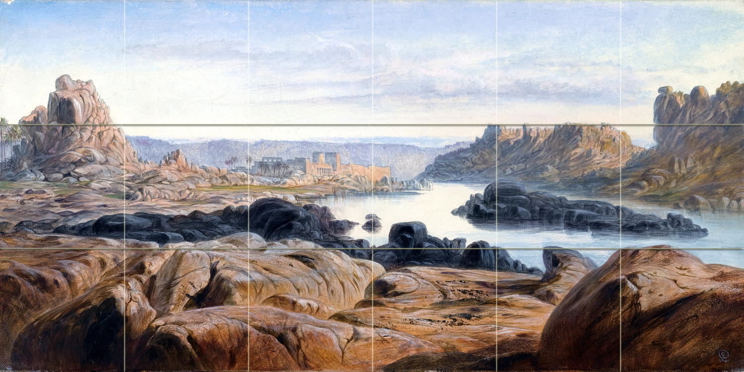 Art Edward Lear Rocks Landscape River Ceramic Mural Backsplash Bath Tile #2276