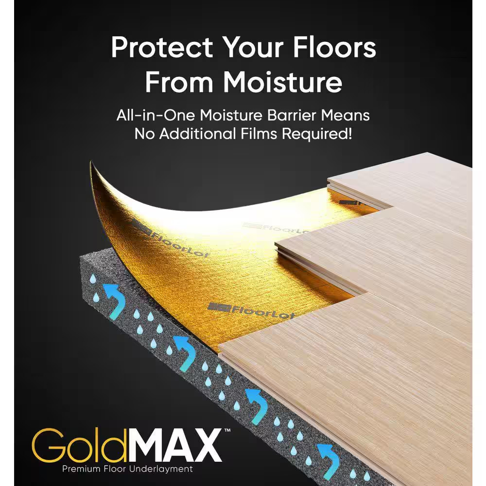 Goldmax 200 Sq. Ft. 3.58 Ft. X 56 Ft. X 3 Mm Premium Underlayment for Laminate H