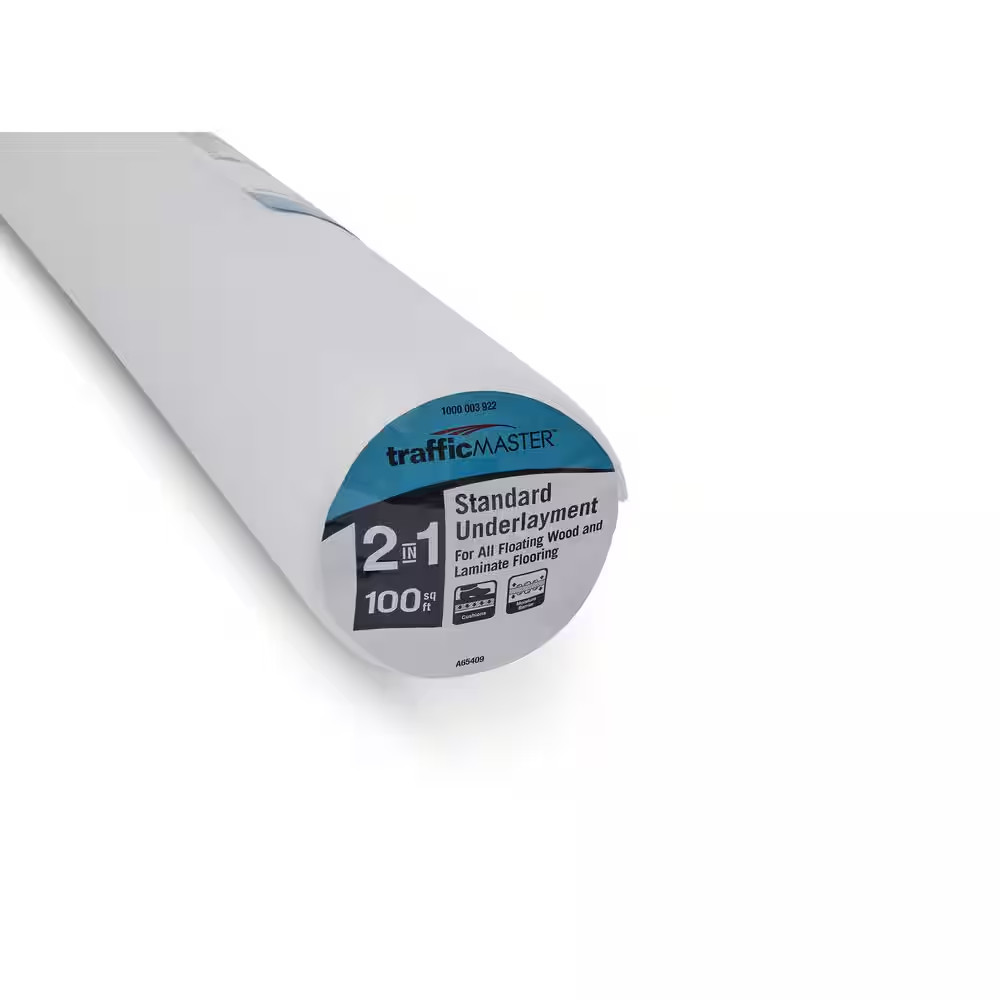 Standard 100 Sq. Ft. 48 In. X W 25 Ft. L X 78.74 Mm T Underlayment for Engineere