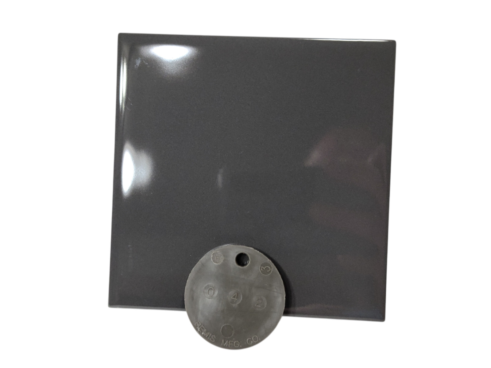 Dark Gray Ceramic Tile 4.25 in Subway Square Shower Backsplash Mid Century Grey