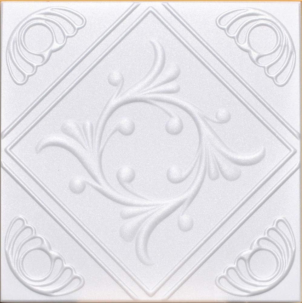 50pc of Anet White (20″x20″ Foam) Ceiling Tiles – Covers About 135sqft