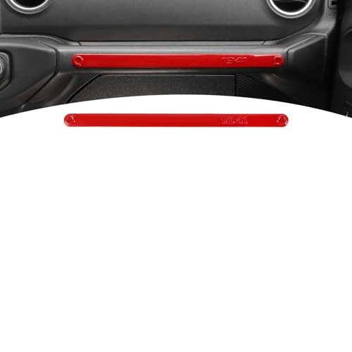 for Jeep JL Passenger Grab Handle Trim Cover Strip for Jeep Wrangler JL JLU Red