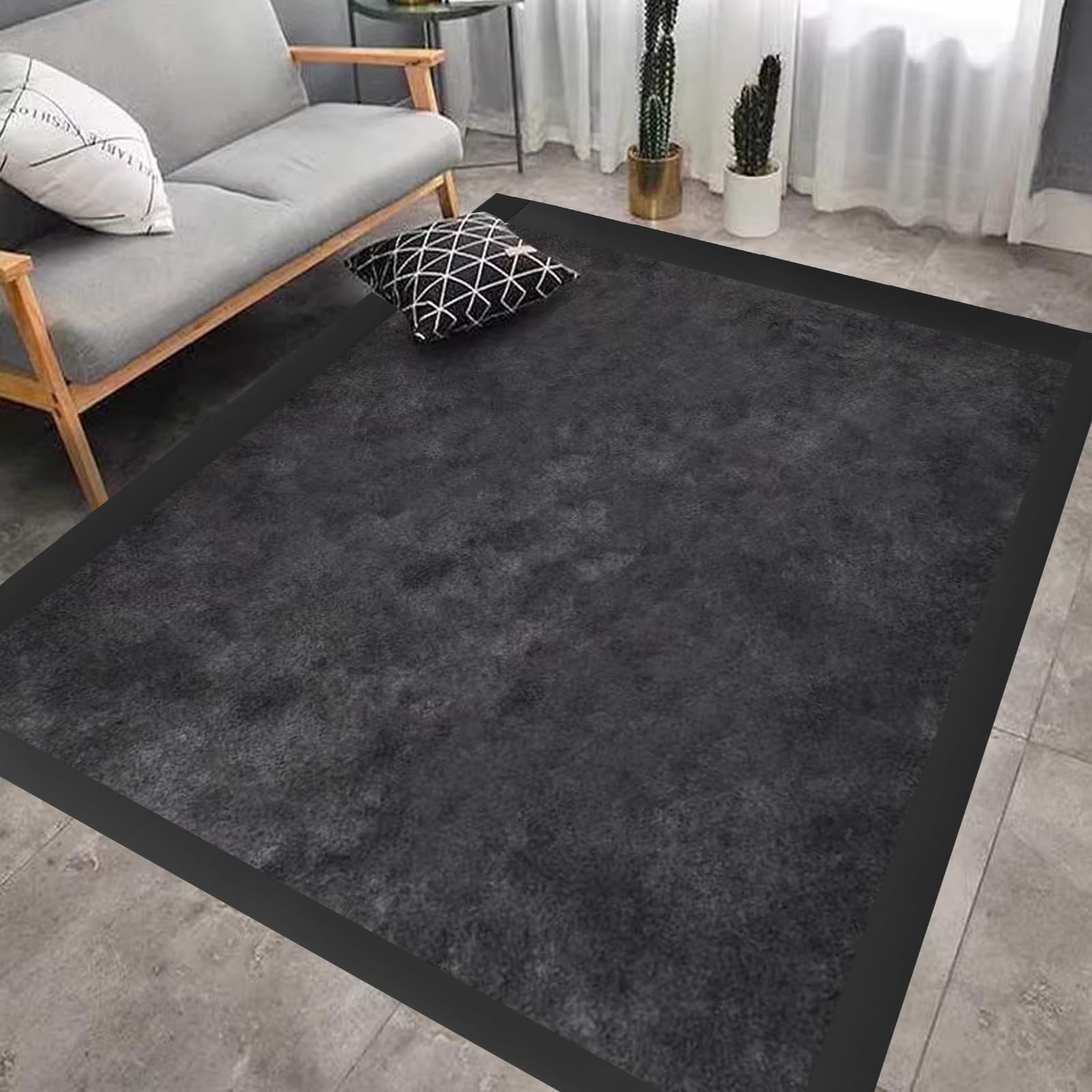 Floor Transition Strip Self Adhesive 2″×20′ Black Vinyl 2in, 20FT,