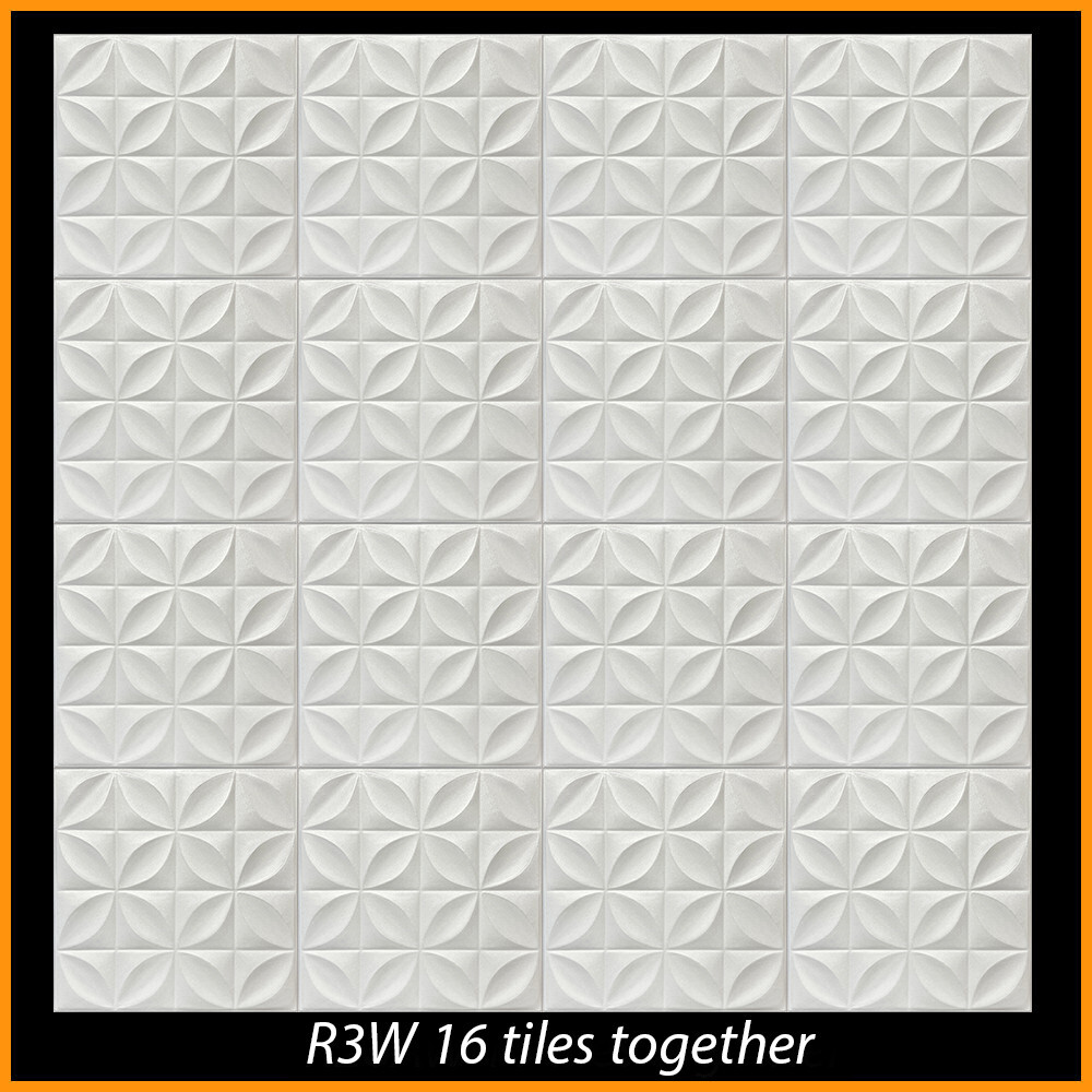 Ceiling Tiles Glue Up Styrofoam 20×20 R3 White Pack of 96 pcs 253 sq ft