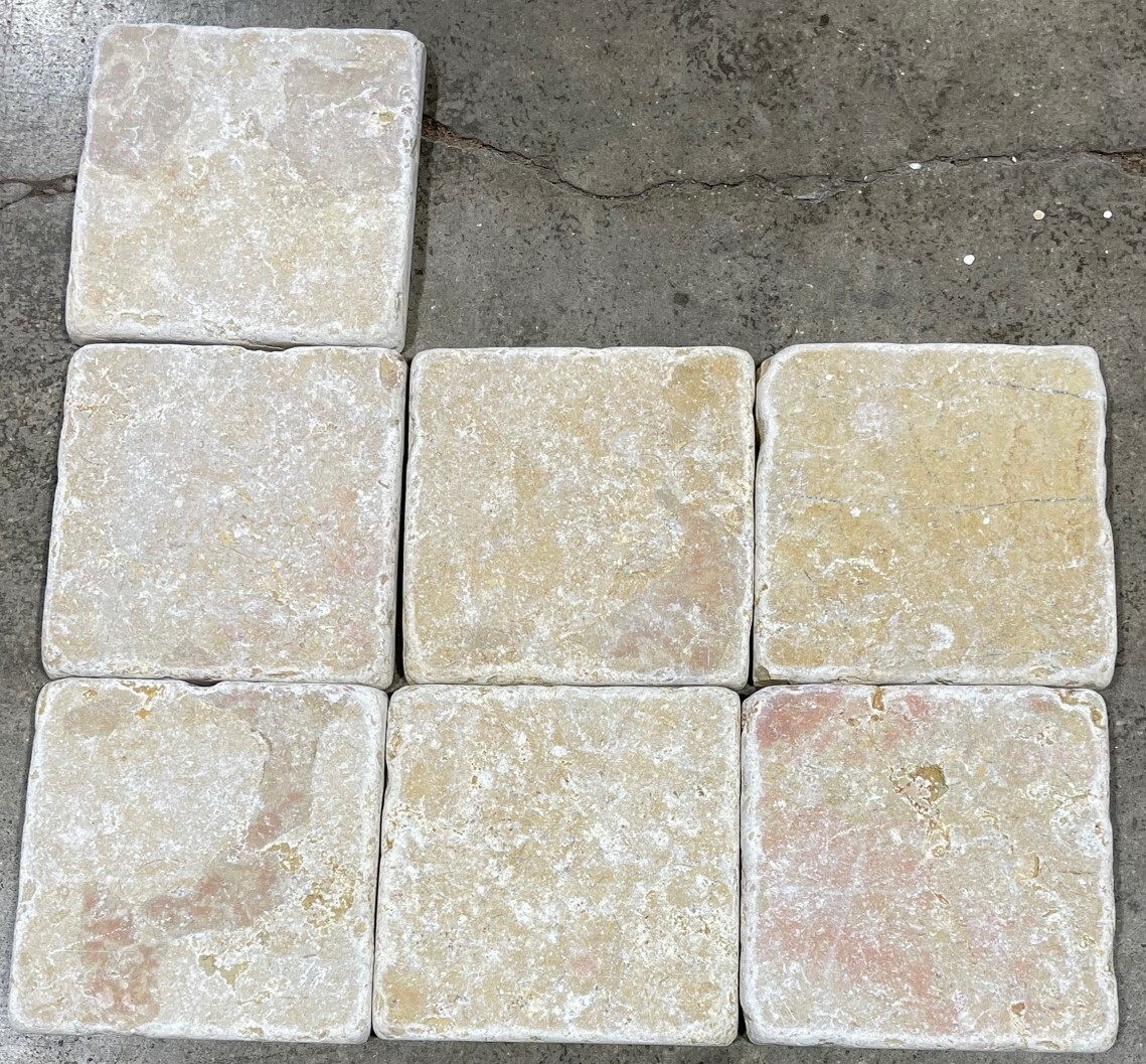 Tile Giallo Reale Natural Stone About 4×4 SAMPLE PIECE TS-92