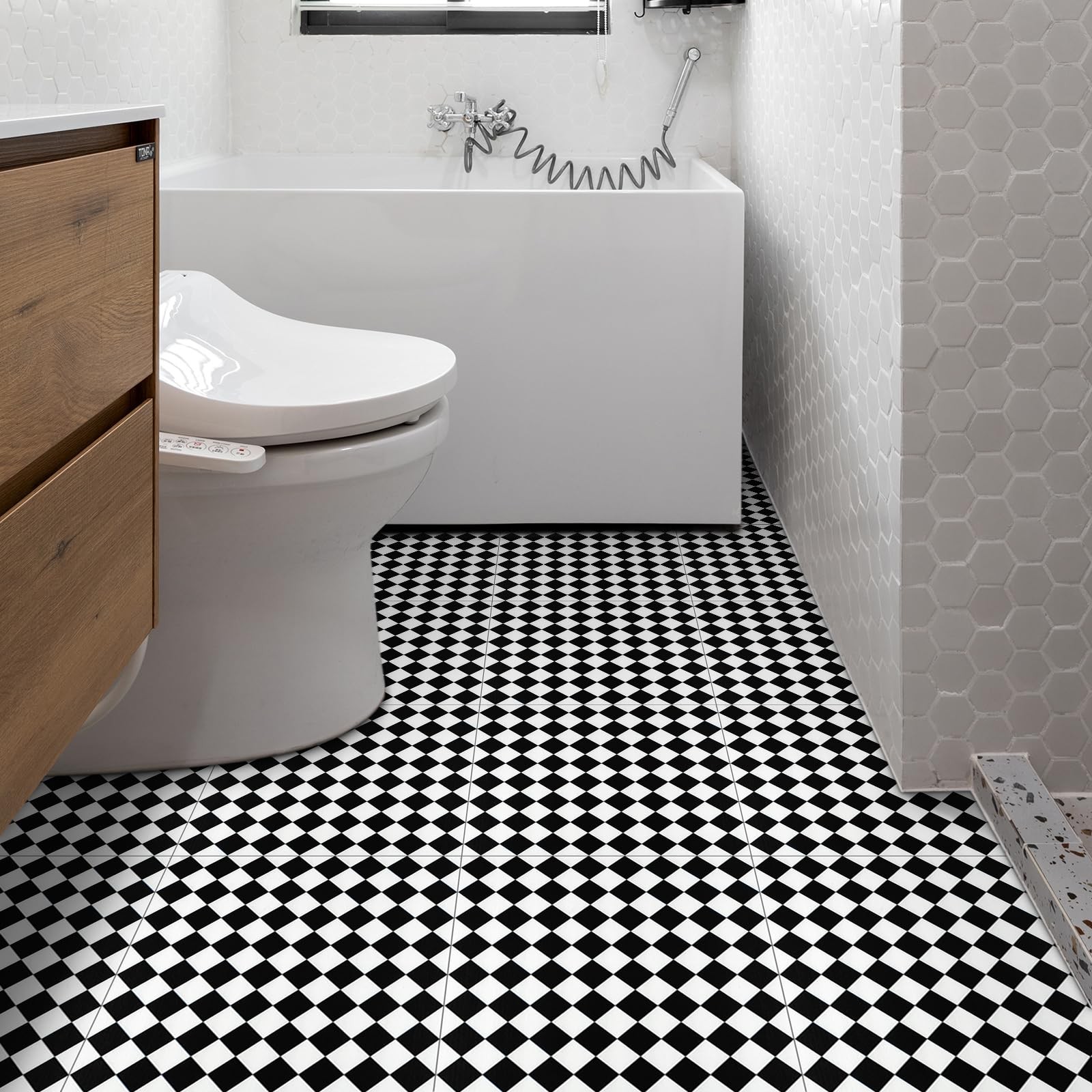 Peel and Stick Floor Tile: 30pc 11.8 * 11.8in Self-Adhesive Waterproof Vinyl …
