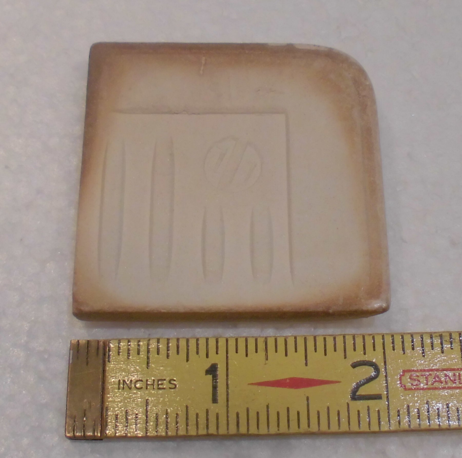 Buckwheat 2″ X 2″ X 5/16″ Ceramic Surface Bullnose Corner Tile; Wenczel Co.
