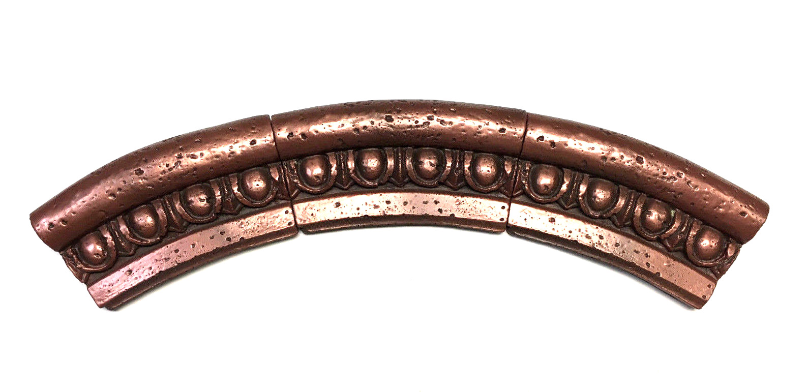 3×6 Roman Curved Bronze Metal Resin Tile Insert Art Craft Decor (Box of 5)