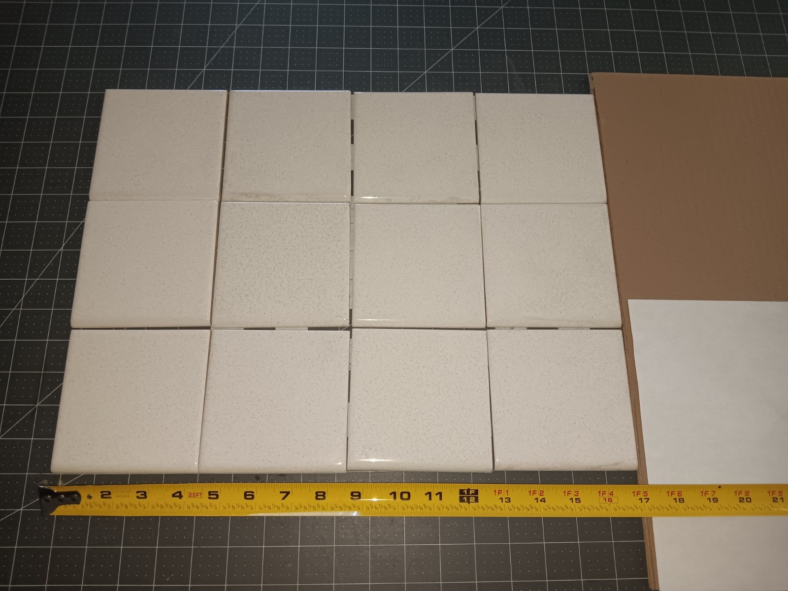 12 pc. Danto Japan Vintage Ceramic Tile GOLDEN SPICE Bullnose Bathroom NOS MCM