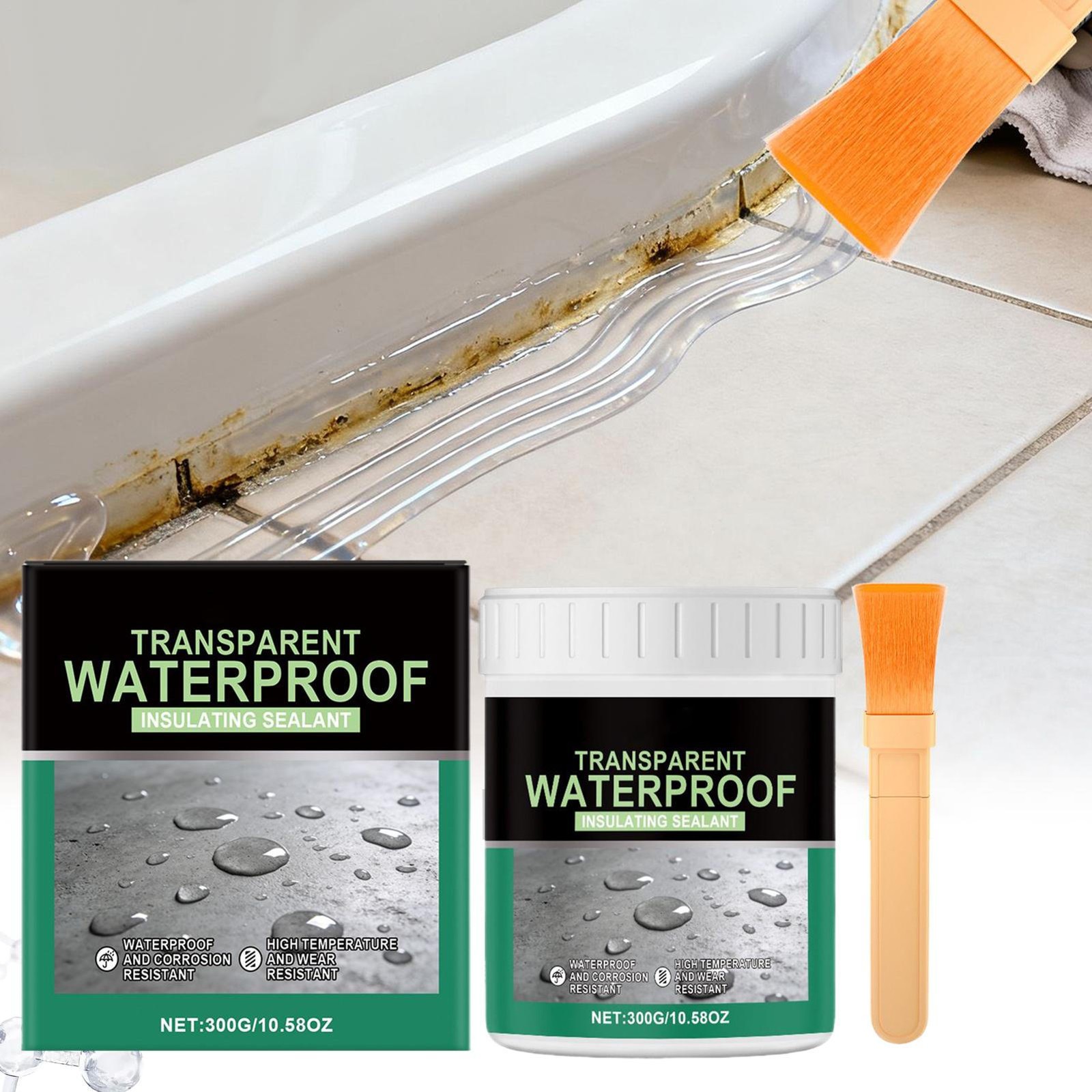 300g Invisible Waterproof Agent Insulating Sealant Anti-Leakage Agent + Brush