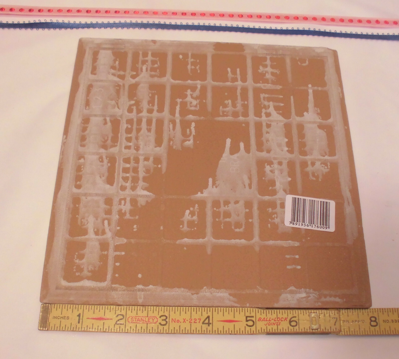 1 pc. Porcelain/Ceramic 8″ Floor Tile; Light & Dark Grays; Medium Textured NEW