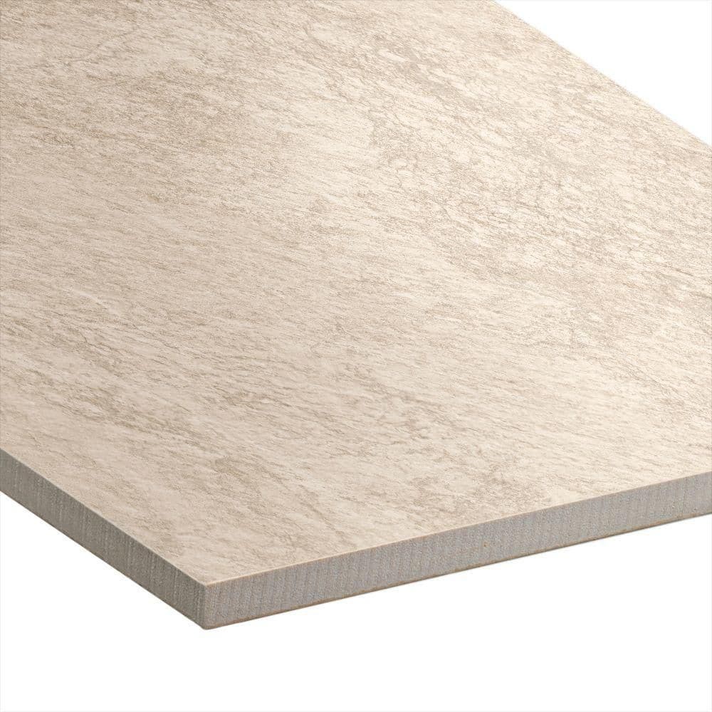 Alpe White 24 in. x 24 in. x 0.75 in. Stone Look Porcelain Paver