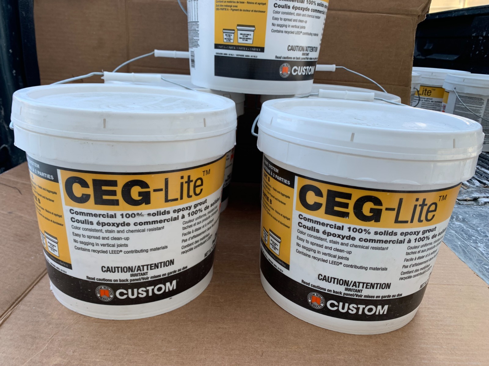 2 Gallons 19.5 Lbs Custom CEG-Lite Commercial 100% Solids Epoxy Grout Part B